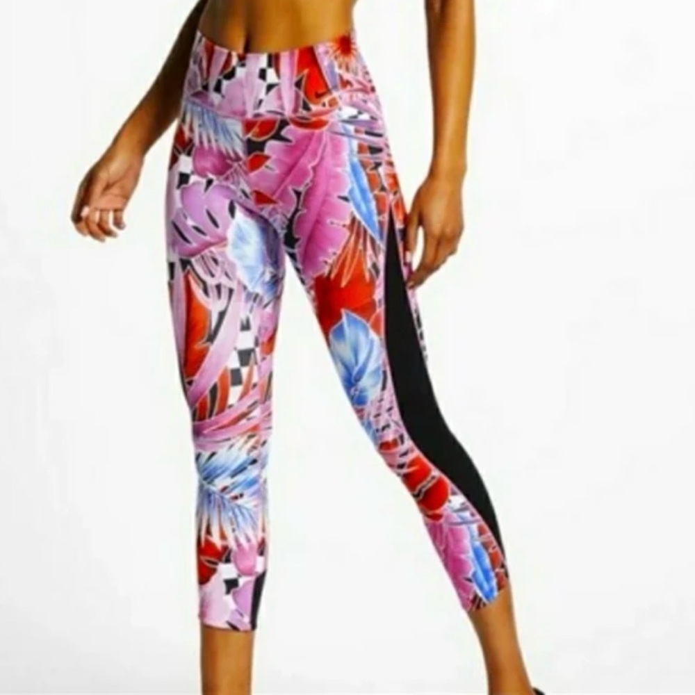 Nike One Leggings Women Laser Fuchsia Print Size XS